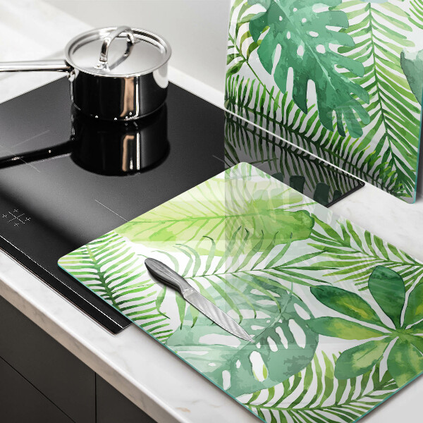 Tocător de bucătărie Acuarelă frunze boho