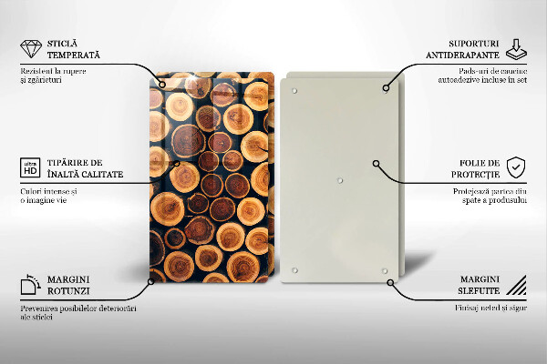 Tocător de bucătărie cioturi de copac din lemn