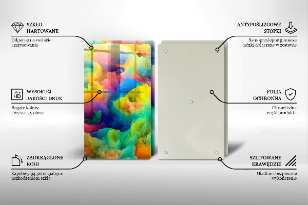 Tocător de bucătărie Abstracție colorată