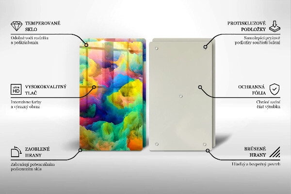 Tocător de bucătărie Abstracție colorată