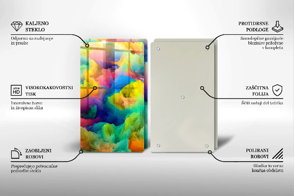 Tocător de bucătărie Abstracție colorată