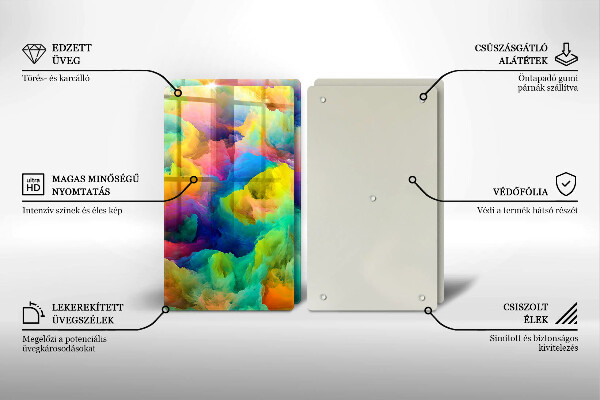 Tocător de bucătărie Abstracție colorată