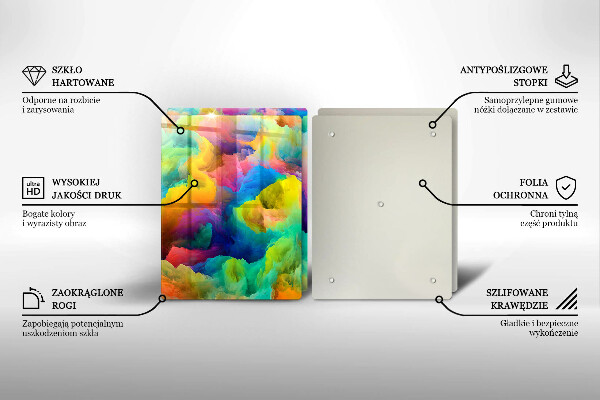 Tocător de bucătărie Abstracție colorată