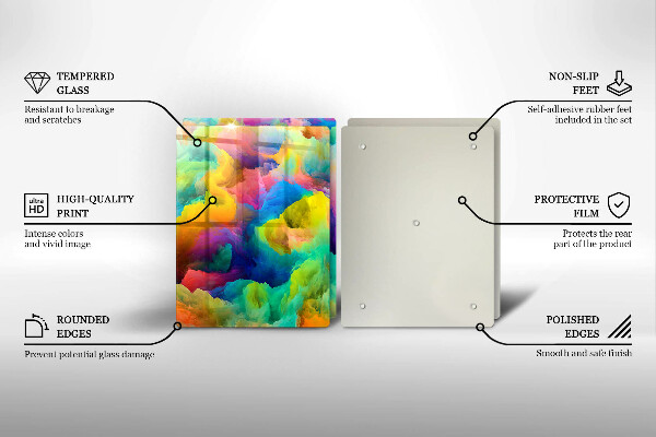 Tocător de bucătărie Abstracție colorată