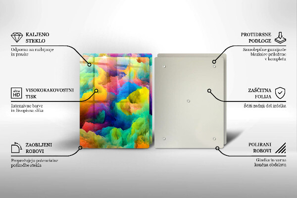 Tocător de bucătărie Abstracție colorată
