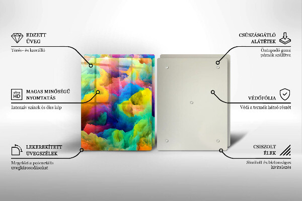 Tocător de bucătărie Abstracție colorată