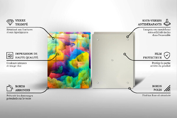 Tocător de bucătărie Abstracție colorată