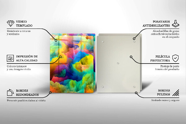 Tocător de bucătărie Abstracție colorată