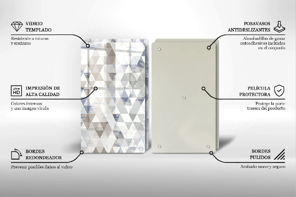 Tocător de bucătărie Model de triunghiuri