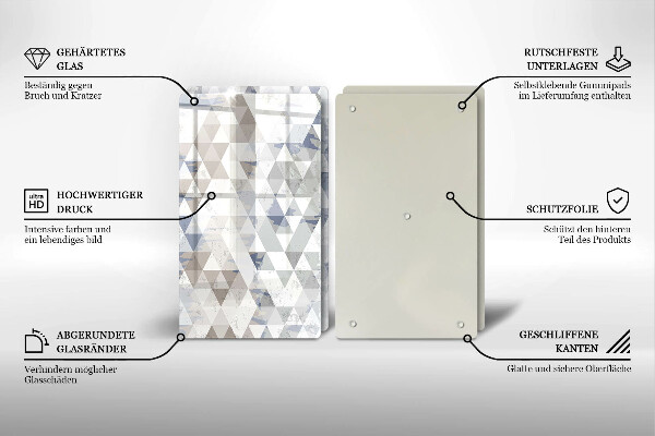 Tocător de bucătărie Model de triunghiuri