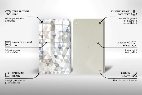 Tocător de bucătărie Model de triunghiuri