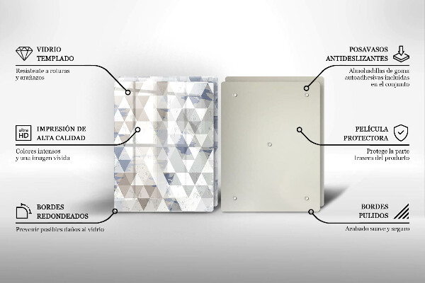 Tocător de bucătărie Model de triunghiuri