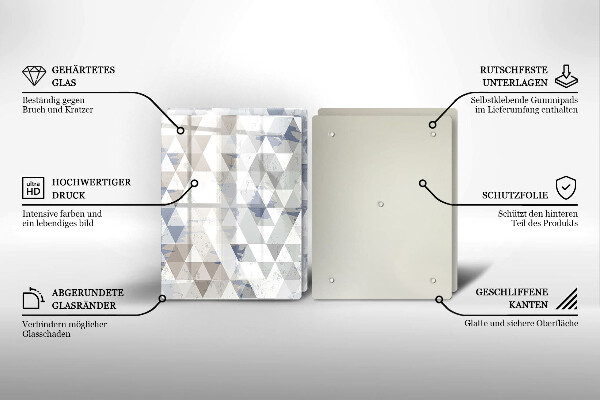 Tocător de bucătărie Model de triunghiuri