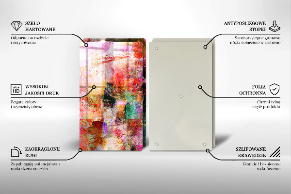 Tocător de bucătărie Abstracția vopselei