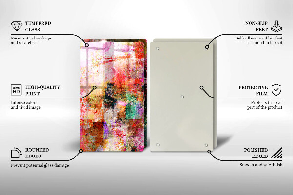 Tocător de bucătărie Abstracția vopselei