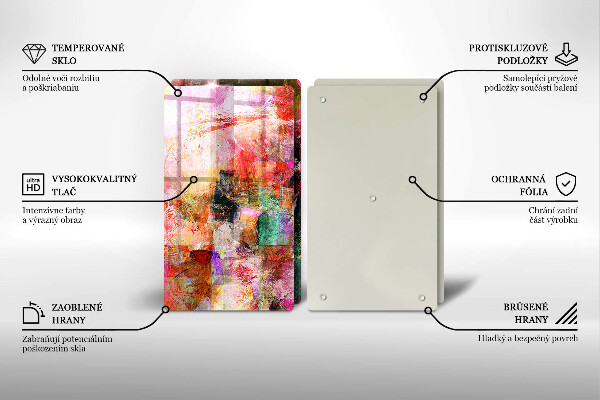 Tocător de bucătărie Abstracția vopselei