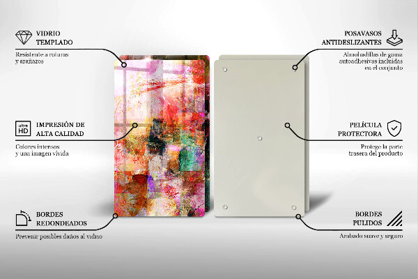 Tocător de bucătărie Abstracția vopselei