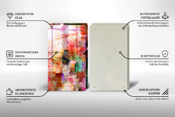 Tocător de bucătărie Abstracția vopselei