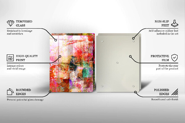 Tocător de bucătărie Abstracția vopselei