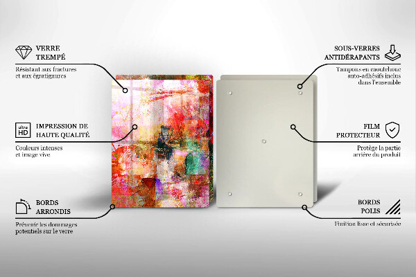 Tocător de bucătărie Abstracția vopselei