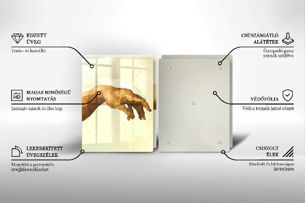 Tocător de bucătărie Crearea mâinilor lui Adam