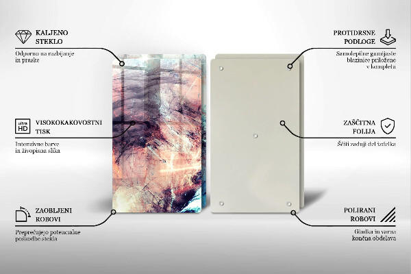 Tocător de bucătărie Abstracție pictată