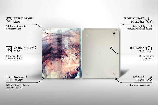 Tocător de bucătărie Abstracție pictată