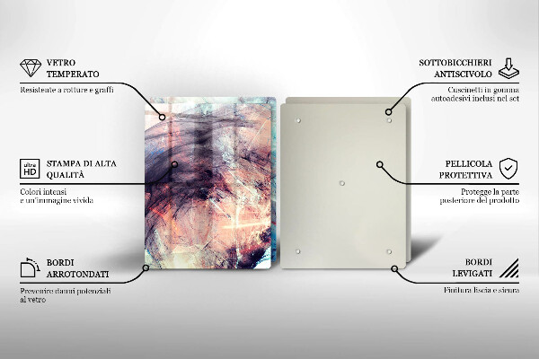 Tocător de bucătărie Abstracție pictată