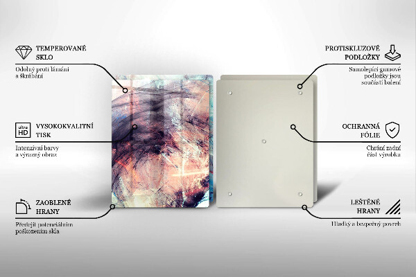 Tocător de bucătărie Abstracție pictată
