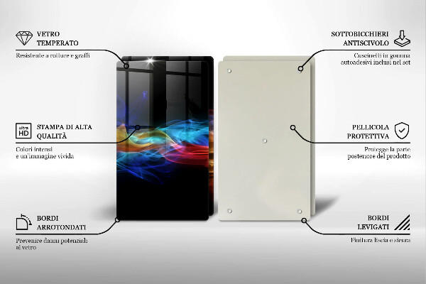 Tocător de bucătărie Fum colorat