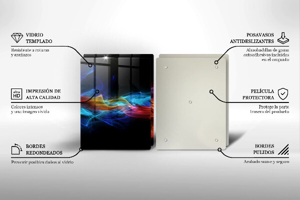 Tocător de bucătărie Fum colorat