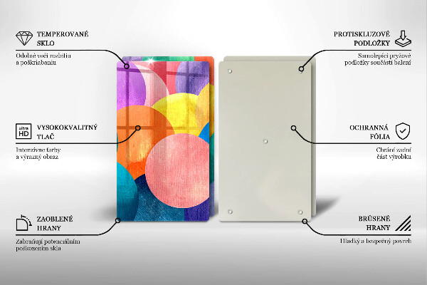 Tocător de bucătărie Cercuri colorate