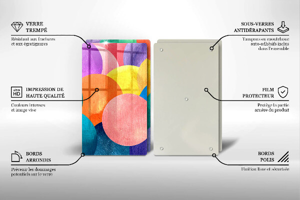 Tocător de bucătărie Cercuri colorate