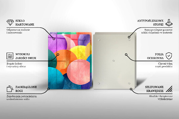 Tocător de bucătărie Cercuri colorate