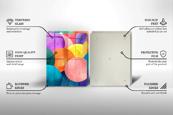 Tocător de bucătărie Cercuri colorate