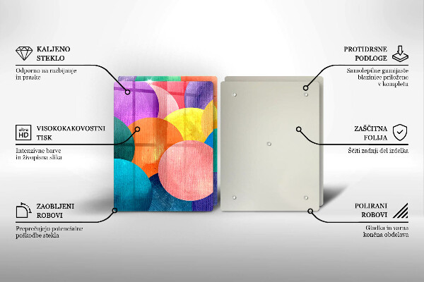 Tocător de bucătărie Cercuri colorate