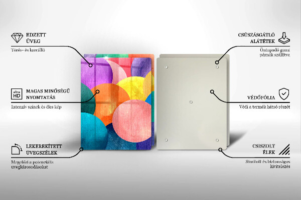 Tocător de bucătărie Cercuri colorate