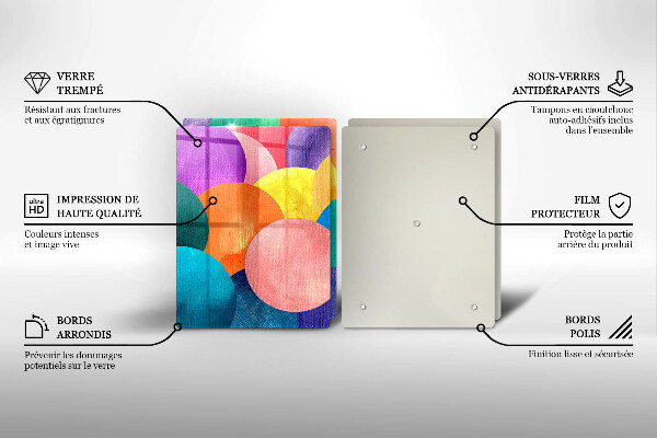 Tocător de bucătărie Cercuri colorate