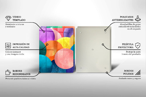 Tocător de bucătărie Cercuri colorate