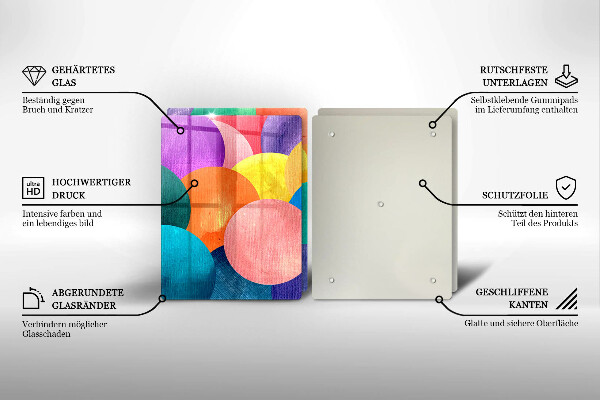 Tocător de bucătărie Cercuri colorate