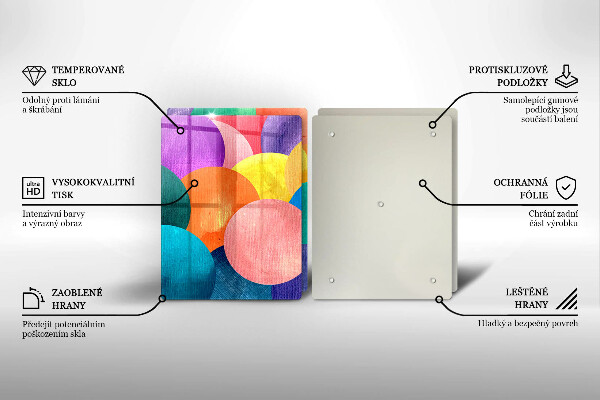 Tocător de bucătărie Cercuri colorate