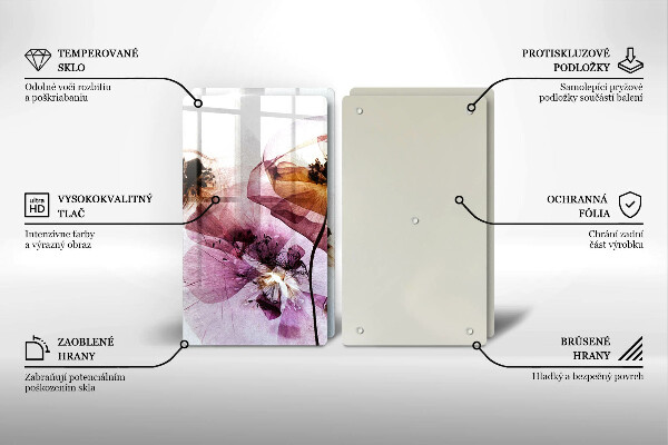 Tocător de bucătărie Flori delicate