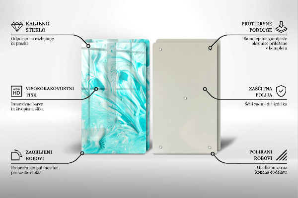 Tocător de bucătărie Vopsele de abstractie