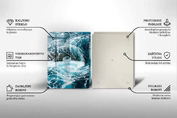 Tocător de bucătărie Valuri spumoase de apă