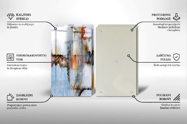 Tocător de bucătărie Vopsele de abstractie