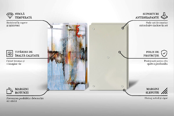 Tocător de bucătărie Vopsele de abstractie