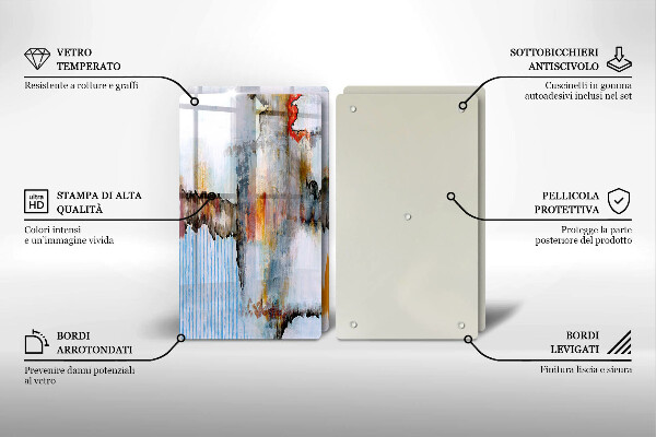 Tocător de bucătărie Vopsele de abstractie