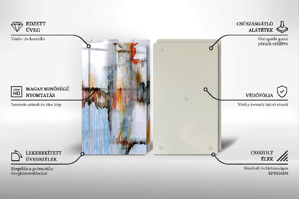 Tocător de bucătărie Vopsele de abstractie