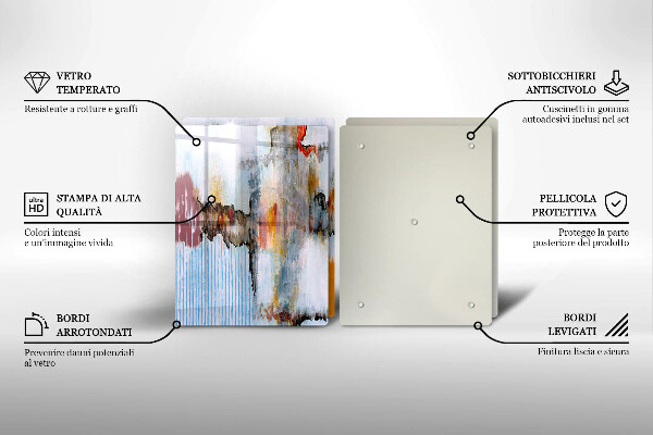 Tocător de bucătărie Vopsele de abstractie