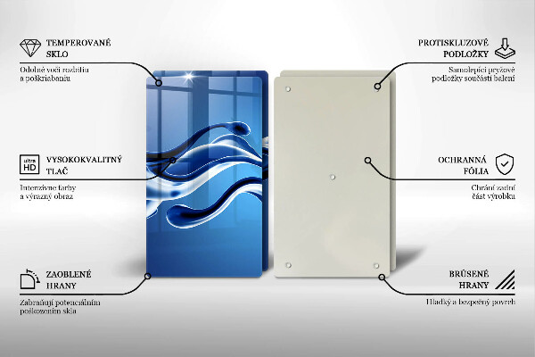 Tocător sticlă Abstracția fluidelor